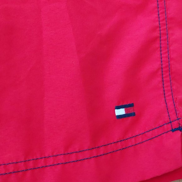 Tommy Hilfiger Traditional Red and Blue Swim Shorts Men's Small - Picture 5 of 9